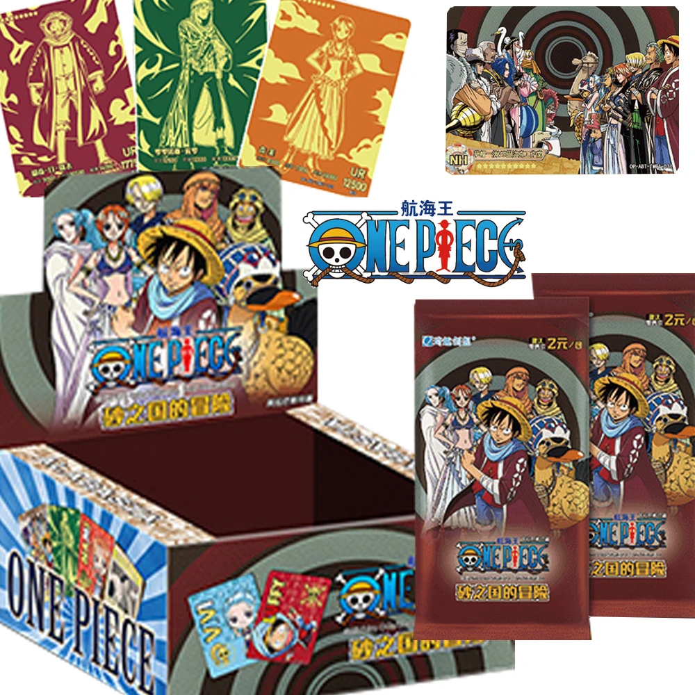 

Japanese Anime One Piece Collection Card Monkey D. Luffy Alabastian Chapter Game Battle Trading Cards Booster Box Kid Toy Gift