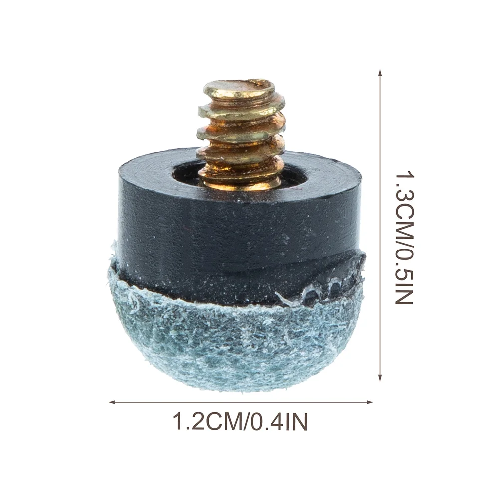 

50 Pcs Billiard Club Head Accessories Screw on Tips Pool for Sticks Replacement Cues Kit