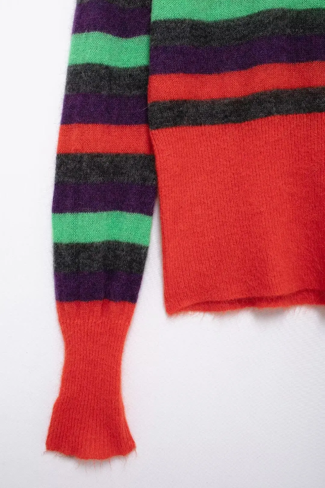 كنزة محبوكة طويلة للنساء ، كنزة صوفية كلاسيكية برقبة دائرية ، كنزة صوفية مطبوعة متدرجة ، أنيقة كلاسيكية ، كنزة جديدة ،