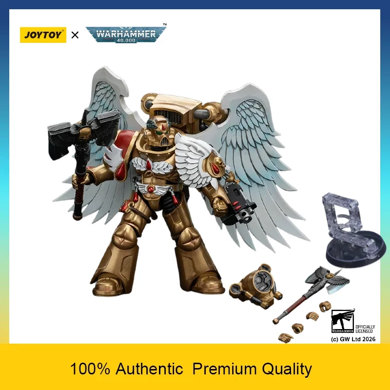 

JOYTOY Warhammer 40k Blood Angels Sanguinary Guard with Red Power Axe 1/18 Scale Articulated Action Figure JT6250 In Stock