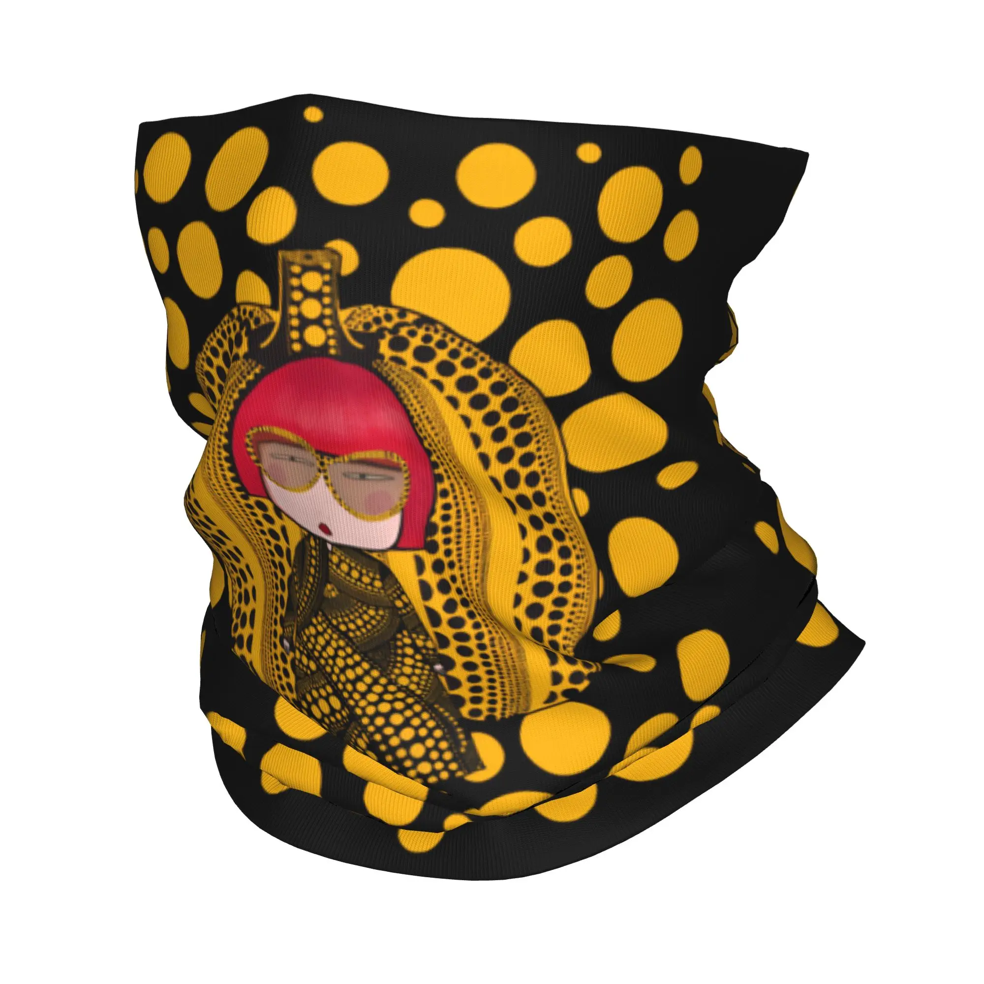 Yayoi Kusama Inspired And Her little Pumpkin Bandana Winter Neck Warmer Men Windproof Wrap Face Scarf for Ski  Gaiter Headband