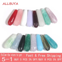 Natural Stone 10x30mm Water Drop Faceted Chalcedony Jades Aquamarine Stone Loose Spacer Beads For Jewelry Making Diy Bracelet