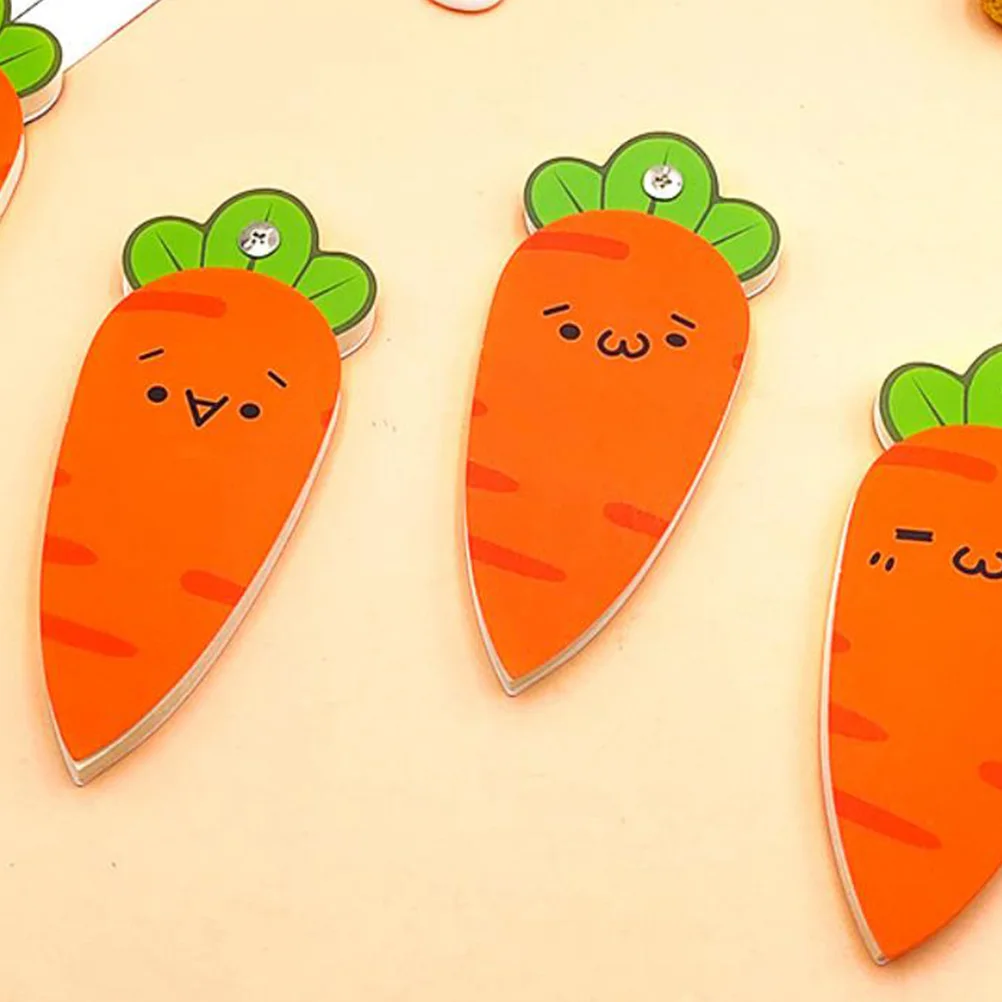 

4pcs Notepad Cute Carrot Design Mini Small Schedule Book Memo Pad For Students Portable Schedule Book Small Diary Notebook