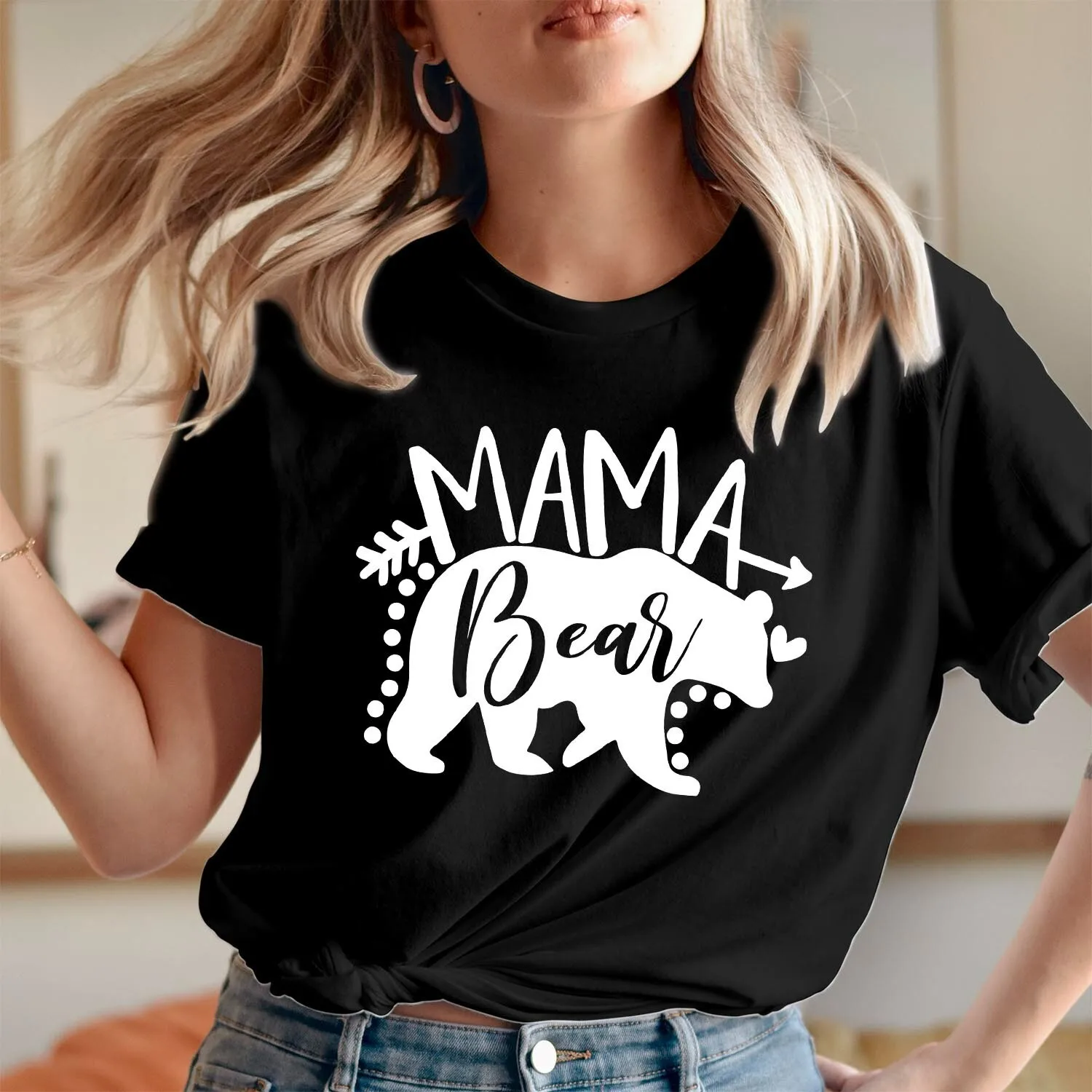 TSHIRT (769) Mama Bear Mother's Day T-Shirt Most Loved Mum Mummy Gift T Shirt
