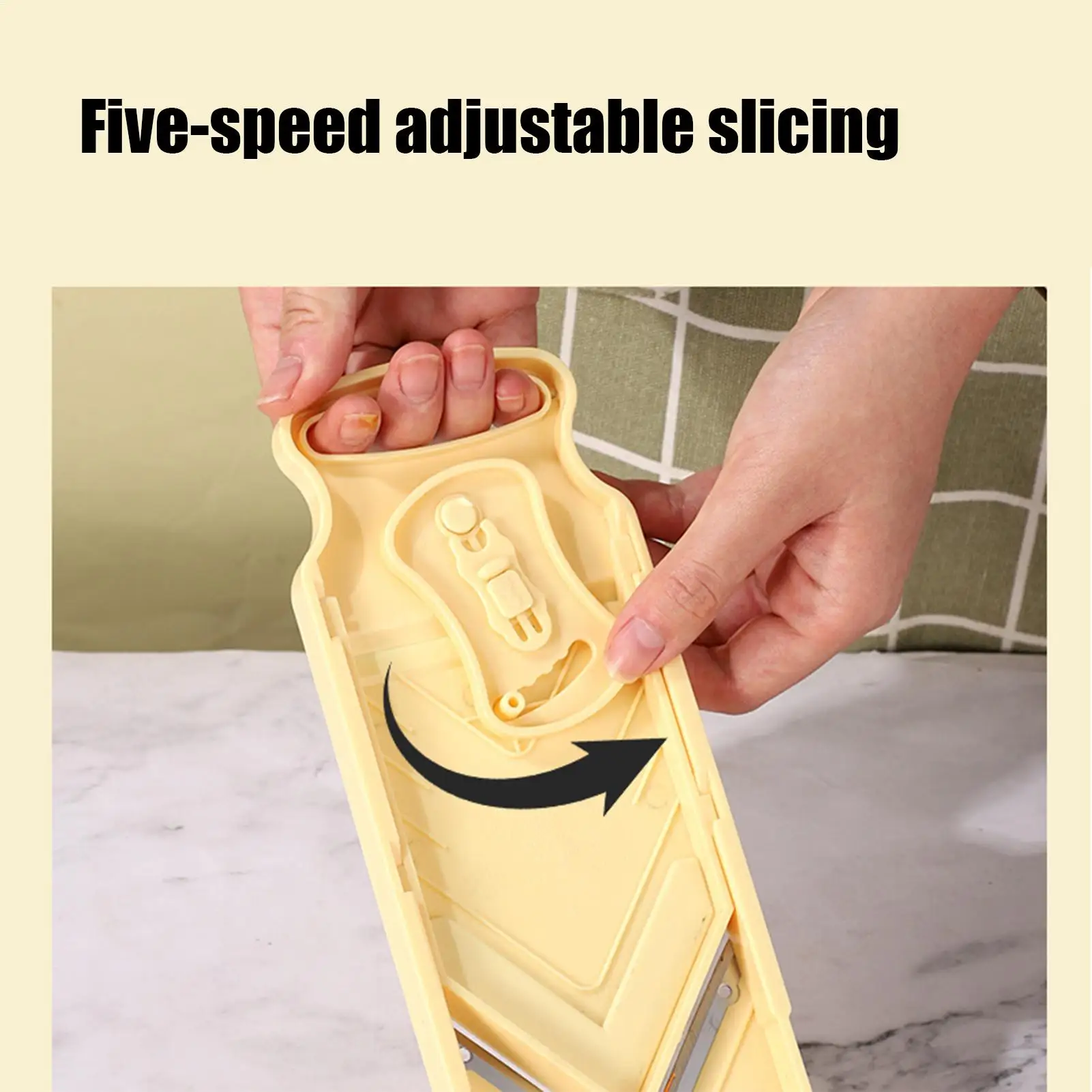 

Vegetable Slicers V Shape Adjustable Handheld Cutter Multifunctional Stainless Steel Onion Slicer With Hand Guard For Food