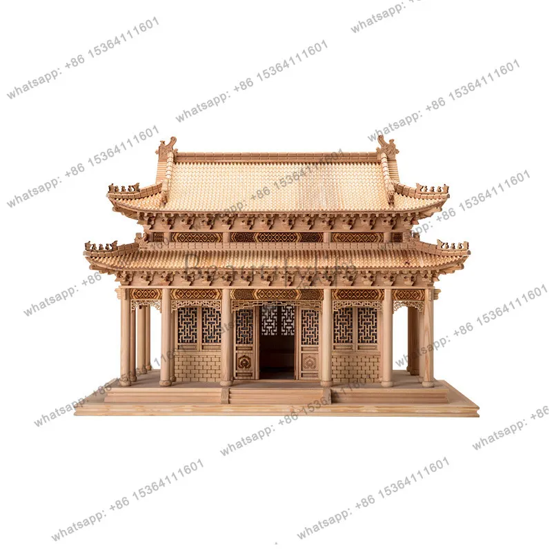 Chinese antique architectural model finished ornaments Hotel front desk decorations