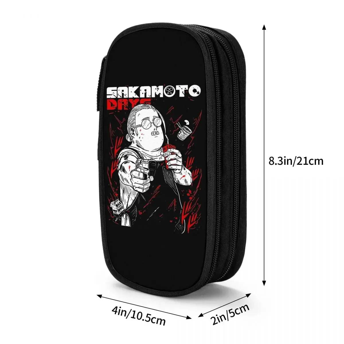 Sakamoto Days Red & White Active Pencil Case Fun Pen Bags Girl Boy Large Storage Office Zipper Pencil Pouch