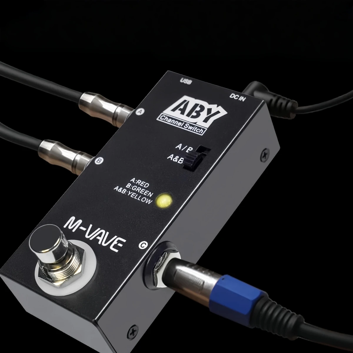 

M-VAVE ABY Channel Switch Mini True Bypass Pedal для гитары и баса, AB Box Line Selector, двойной выход для коммутатора усилителя, аксессуар