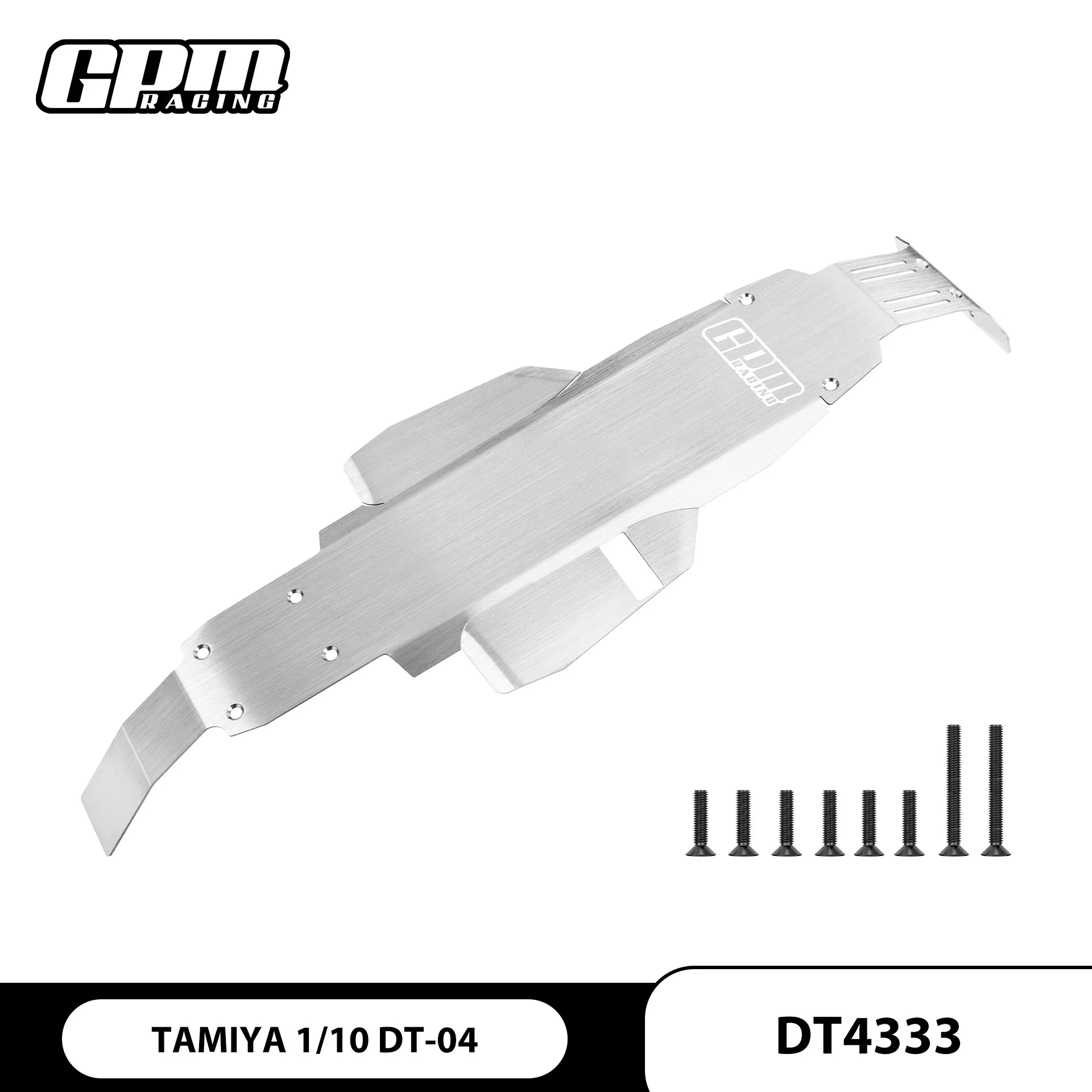 

TAMIYA 1/10 DT-04 integrated stainless steel chassis protection plate with a collision prevention thickness of 1mm