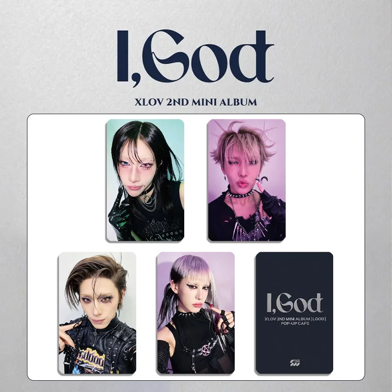 

4Pcs/Set Kpop Idol Boy XLOV New Album《I,God》 High Quality Photocards WUMUTI RUI HYUN HD Printd Lomo Cards Fans Collection Gift