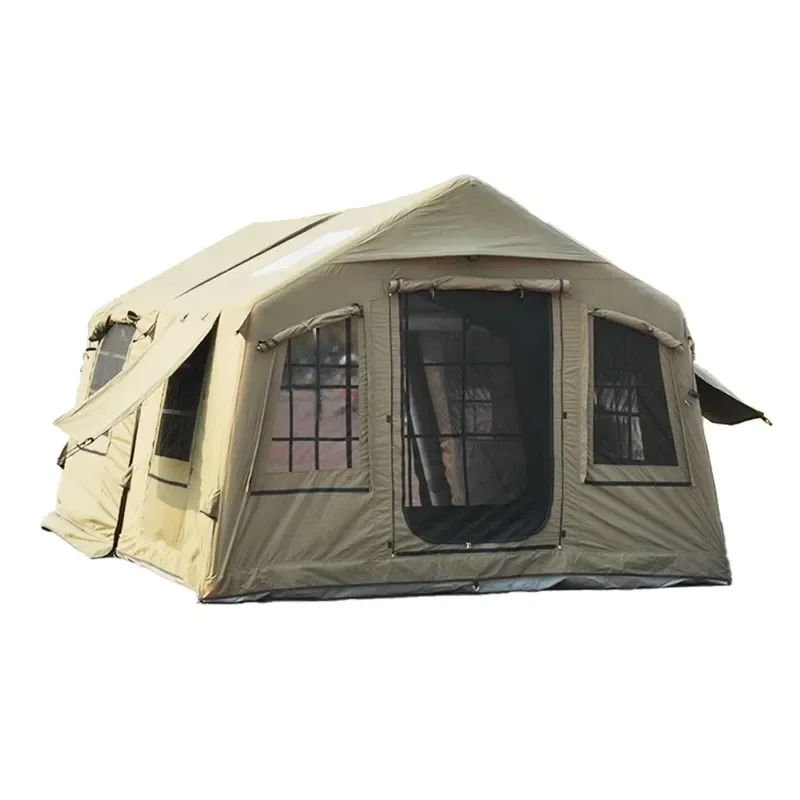 Green TC 8+8 square Meters Inflatable Tent Expands the Canopy, Outdoor Rainproof and Sunshade Camping