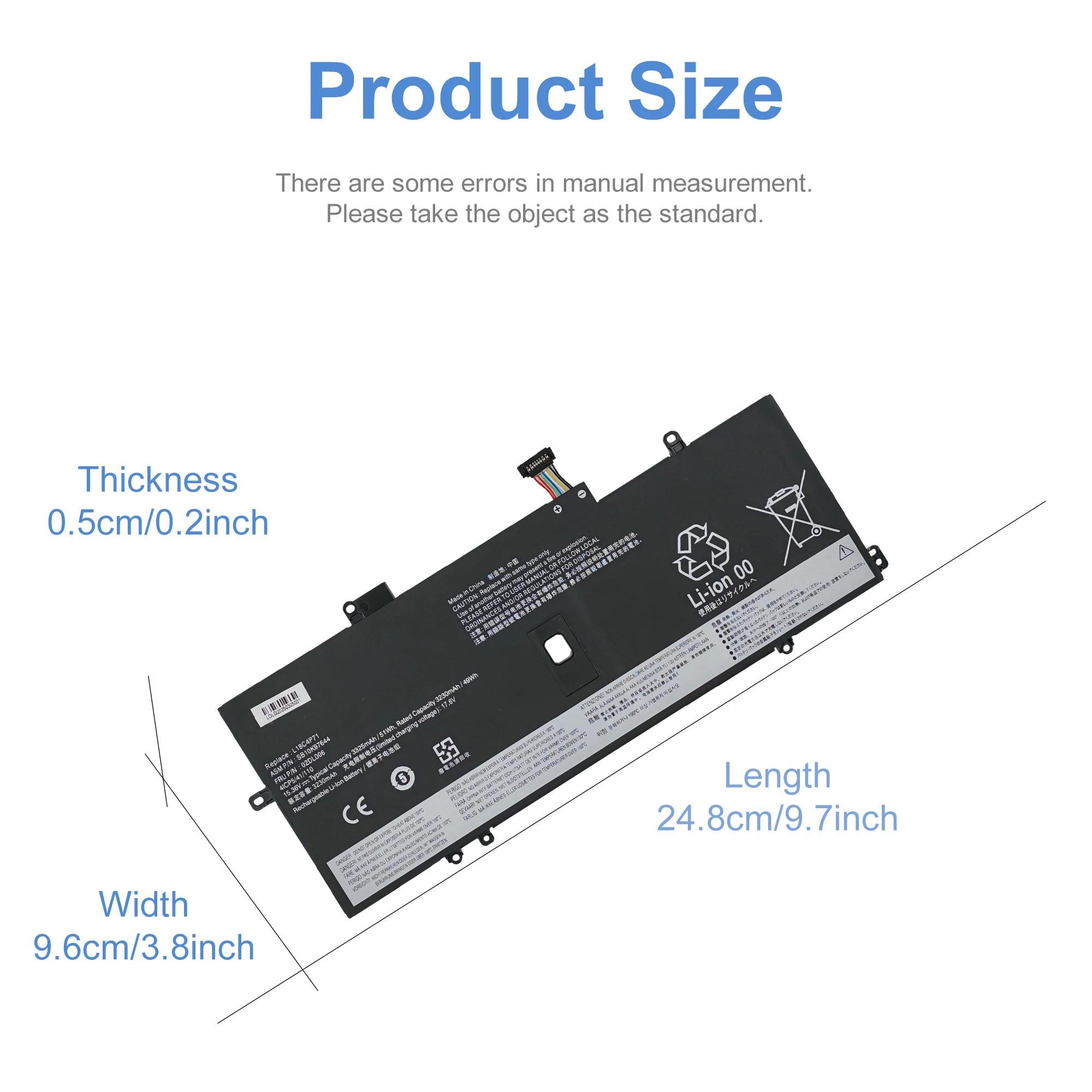 L18M4P72 L18C4P71 laptop Battery For Lenovo Thinkpad X1 Carbon 7th 2019 2020 Series L18L4P71 SKB10K97642 02DL004 02DL005