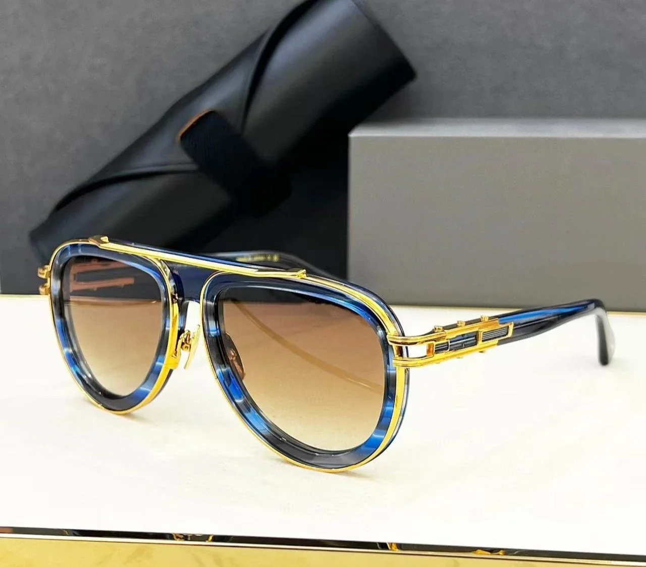 نظارات شمسية بإطار دائري معدني أنيق من Designer DTS403B للحماية من الأشعة فوق البنفسجية، صناعة ثقيلة، طراز متعدد الاستخدامات للحماية العصرية #3