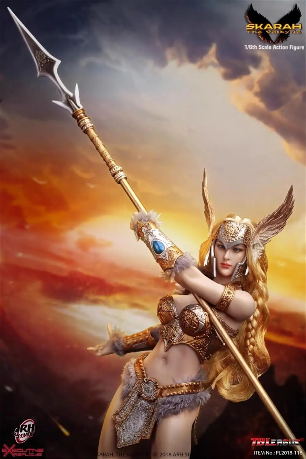 1/6 TBLeague PL2018-116 Female Valkyrie Mini Toys Model Long Spear PVC Material Not Real For 12