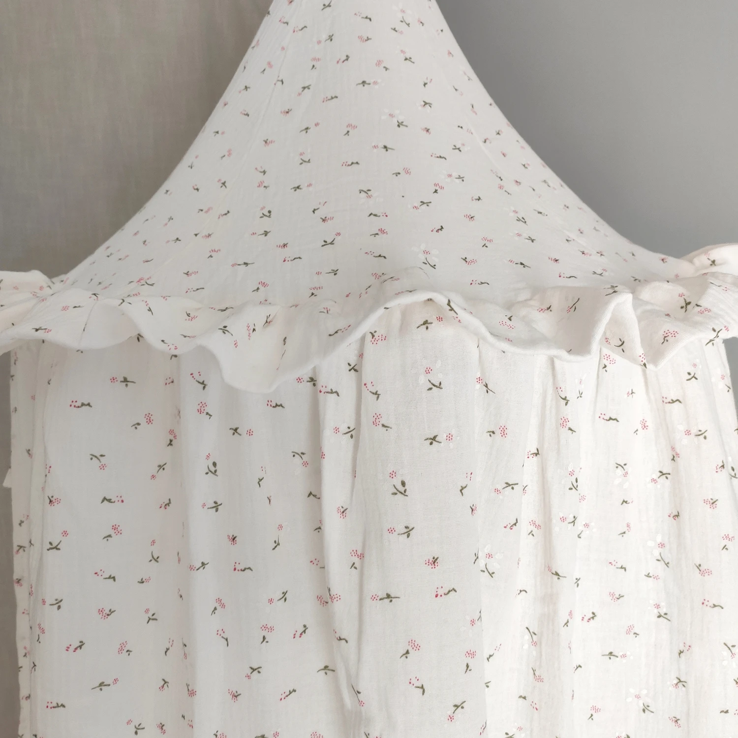 OEKO-Tex ได้รับการรับรอง100% Premium Muslin Kasur Kapuk Baldachin แขวน Canopy สำหรับเด็กทารกห้อง