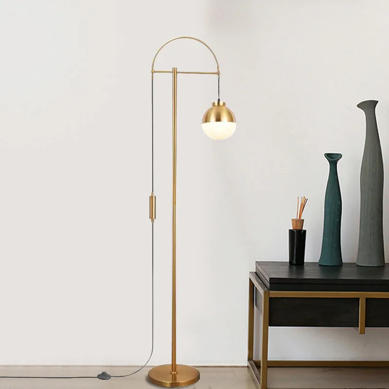 Modern Gold Lamp Nordic floor lamp living room Ins bedroom postmodern E27 standing lighting for living room bedroom