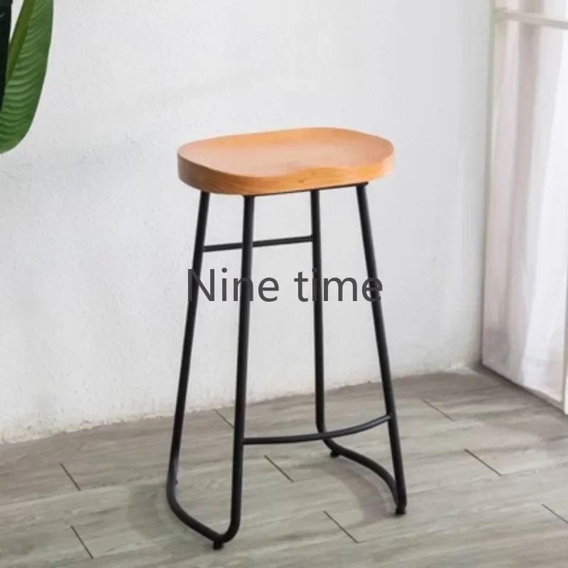 Mini tabouret de luxe en rotin avec dossier haut, chaise grise et dorée, tabourets empilables en fer, meubles de magasin, piste de bar, ol, maison, cuisine