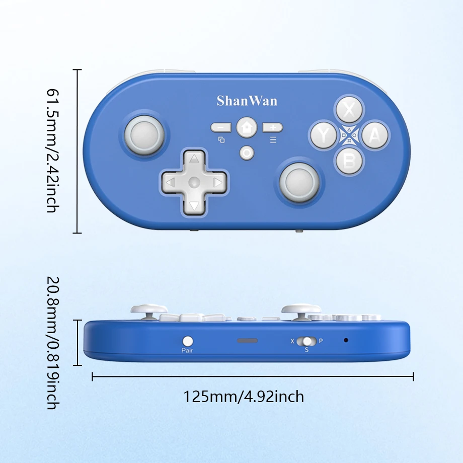 Bluetooth-Controller, kompatibel mit PC/iOS/Android/Switch/PS, Xbox Game Pass, Gyroskop-Bewegungssteuerung, Motorvibration Feedba