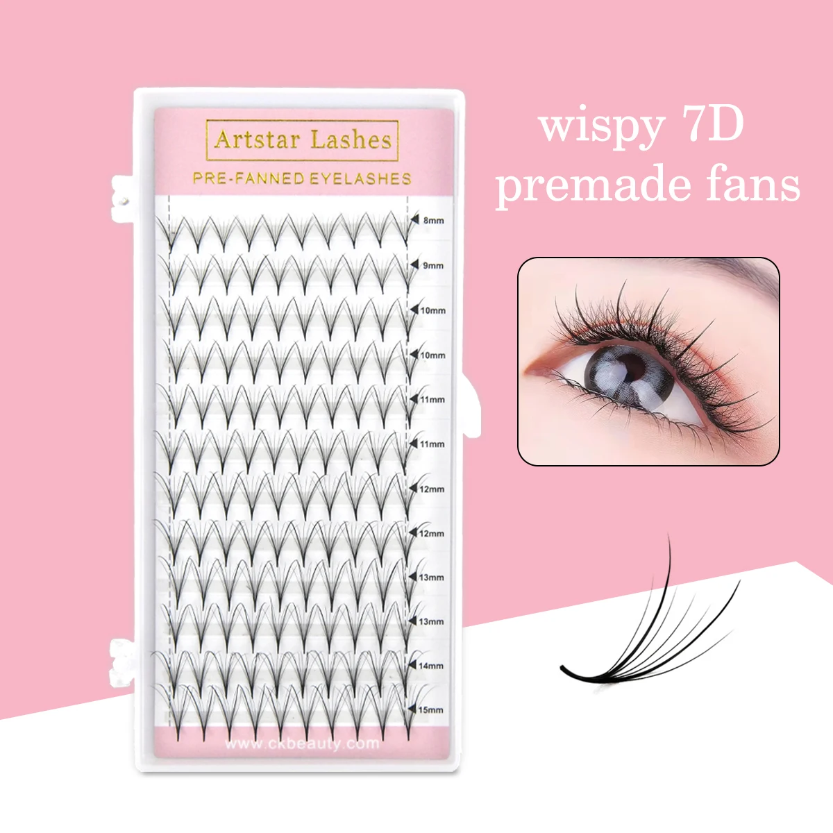 Wispy 7D Premade 120 fans CurvatureC D Black Pramde Fans Lashes 0.07mm 8-15mm Premade Loose Fans Eyelash Extensions Black Friday