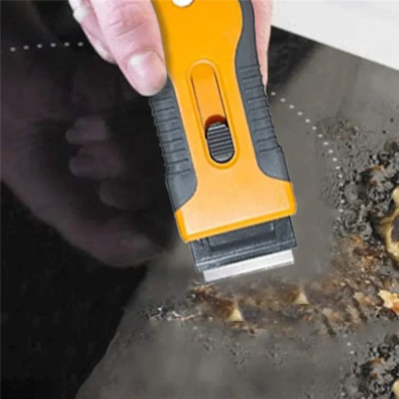 1Set Retractable Razor Scraper Window Glass Scraper Glue Removal Cleaning Scraper Tool for Removing Labels Stickers Paint