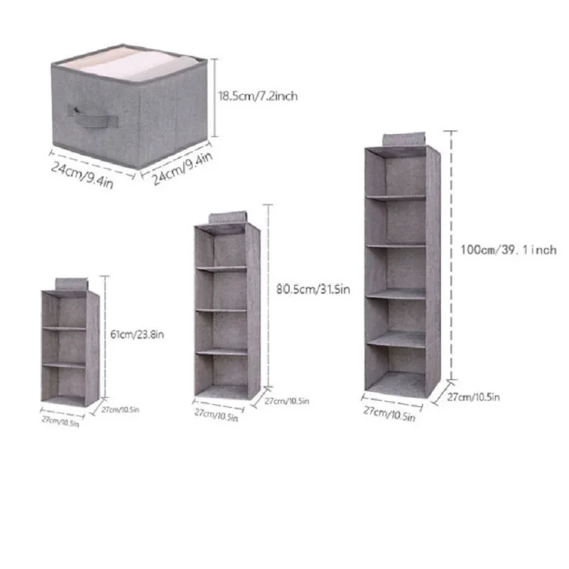 Washable fabric Portable Wardrobe Hanging Storage Bag Drawer Style Washable Wardrobe Organizer Box