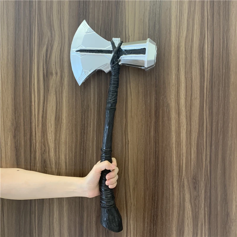 1:1 Axe Stormbreaker Kid Cosplay Ver. Thunder War Axe Prop Thor\'s Hammer Weapon Superhero Role Playing Movie PU Model Toys