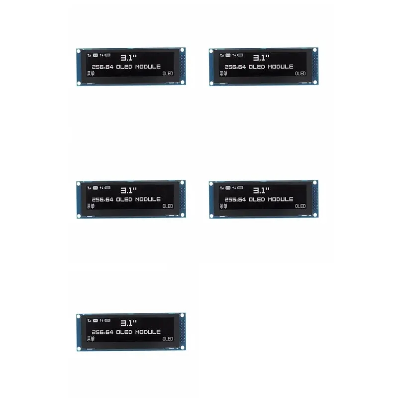 

【PRICE-DROP!】5Pcs 3.12 Inch OLED Display 256X64 SSD1322 Driver Graphic LCD Module Parallel/SPI Soldering Pin For Arduino/C51 Whi