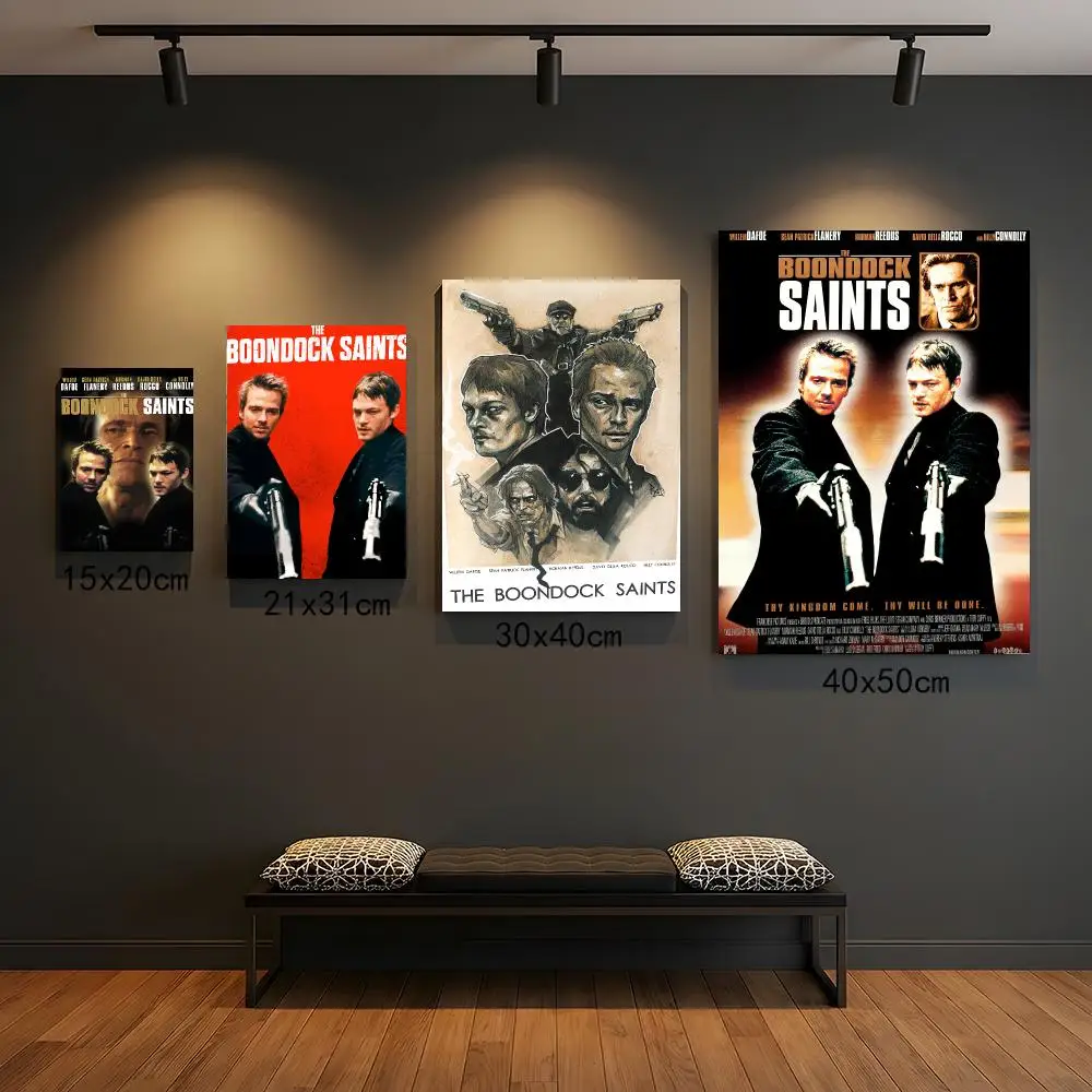 classic movie T-The Boondock Saints 1999-S Poster Self Adhesive Wall Decor for Modern Home Cafe Office and Bar