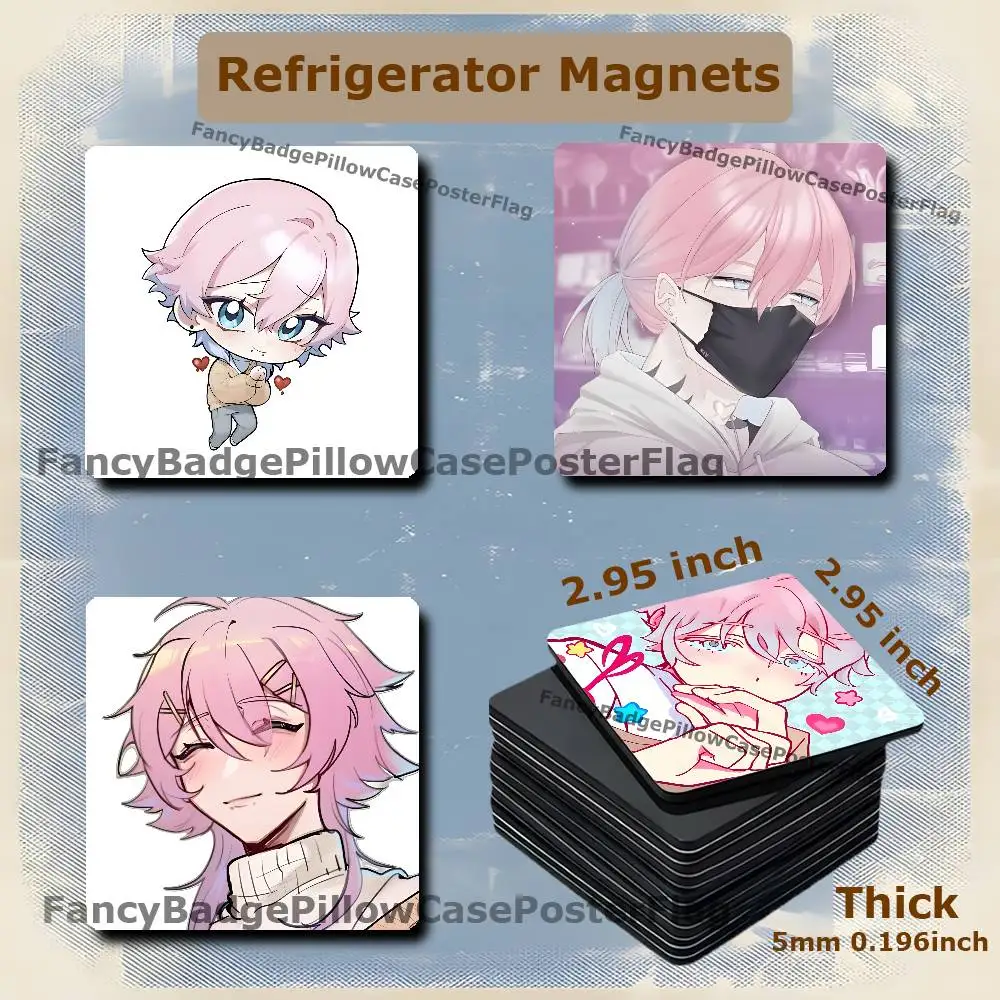 14days With You Ren 75mm Frigerator Magnet Square Stickers Personalize Fridge Refrigerator Wall Door Decoration