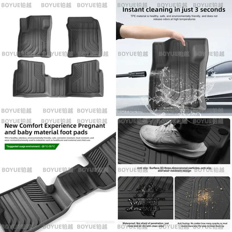 Custom Fit TPE Car Floor Mats for Escape 2020-2024 All Weather Waterproof Liners Full Coverage Auto Interior Accessories