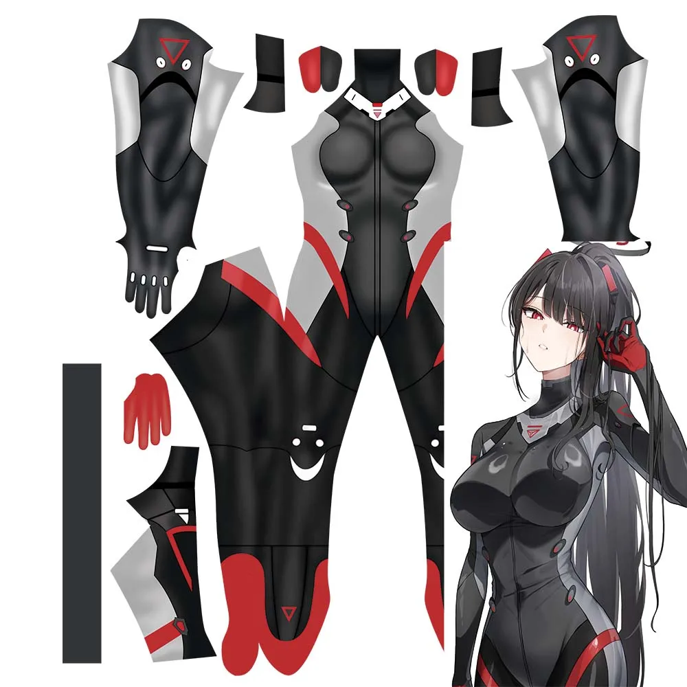 

Halloween Adults Woman Adjusting the Moon Blue Archive Cosplay Costumes Superhero Zentai Suit Bodysuit Party Jumpsuits