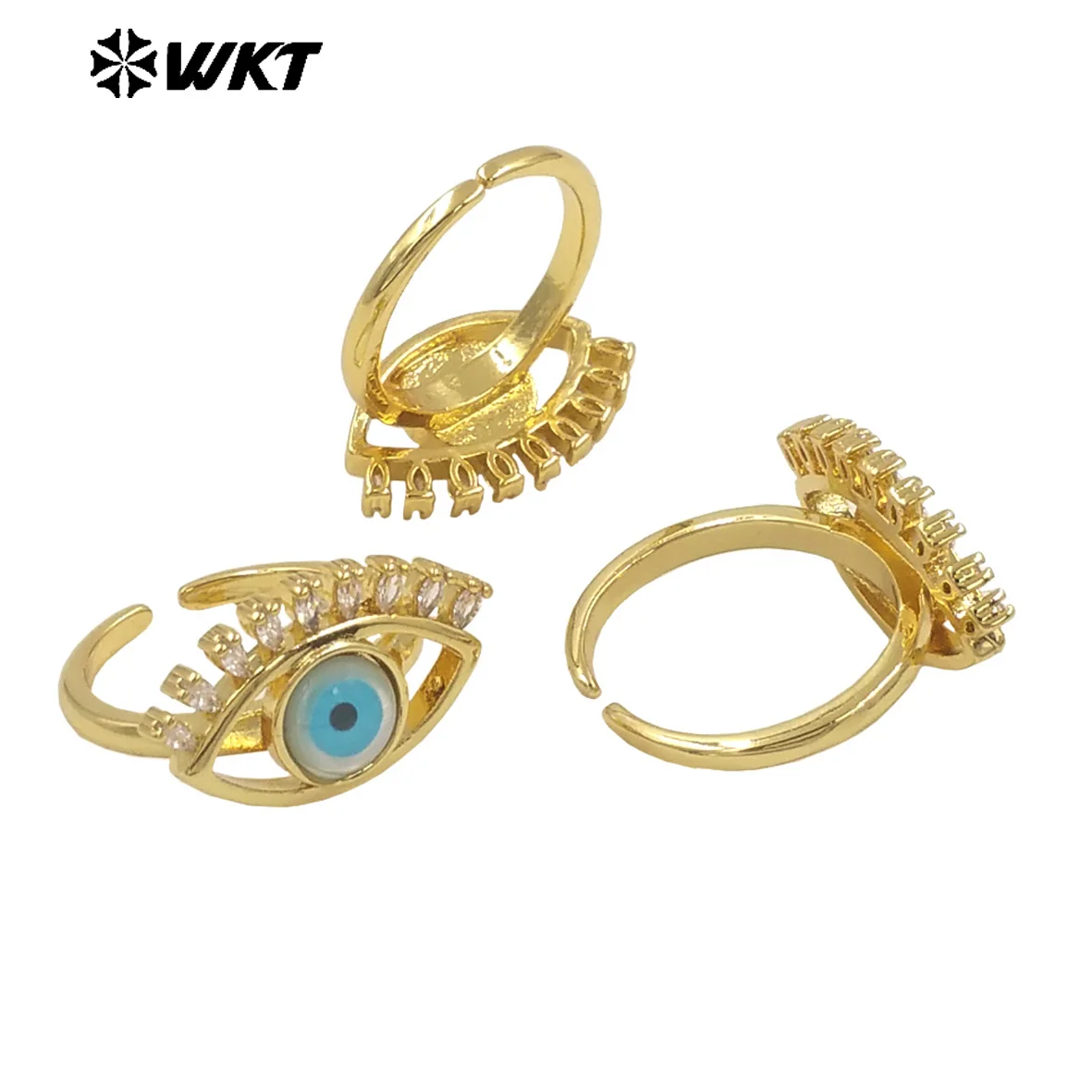 WT-MPR103   2024 Popular Design Trend Fashion Hip Hop Style Devil Eye Ring With Zircon Inlaid For Party Match Accessories