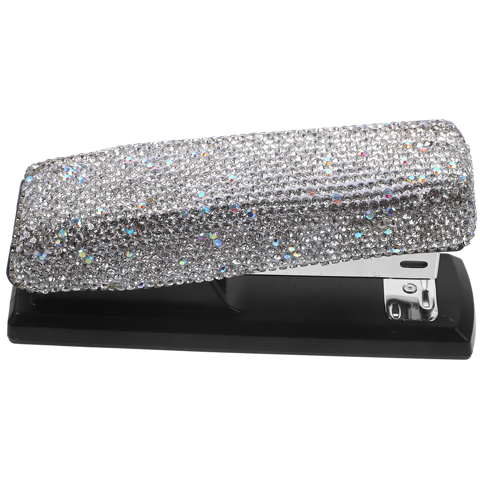 

1 set 1 Set Diamond Rhinestone Metal Compact Heavy Duty Office For Home School Desktop Decoration Paper Stapler Student Teacher