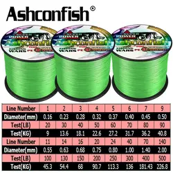 Ashconfish 16 Strands Braided Fishing Line Super Strong Saltwater 20LB-500LBS Hollow Core 500M Multifilament PE Line Japan Line