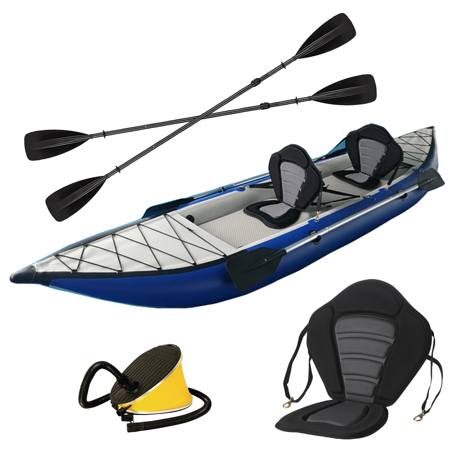 Factory Best Selling Inflatable Kayak Double Person Sit-in Fishing Kayak PVC Fishing Boatpromote sales