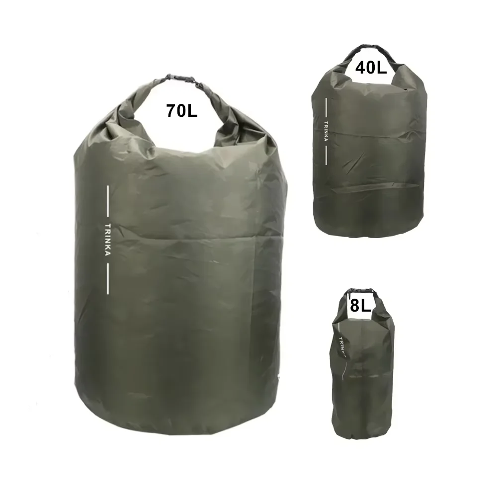 Dry Storage Bags for Rowing, Kayaking, and Canoeing, 8L, 40L, 70L, Waterproof Non-Water-Filled Bags, Suitable for Outdoor Travel
