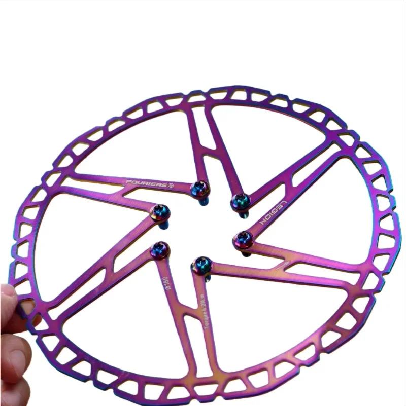 FOURIERS 160/180/203mm Road Bicycle Disc Brake Rotor 6 Bolt Ti-Coating Hydraulic Disc Brake Rotors
