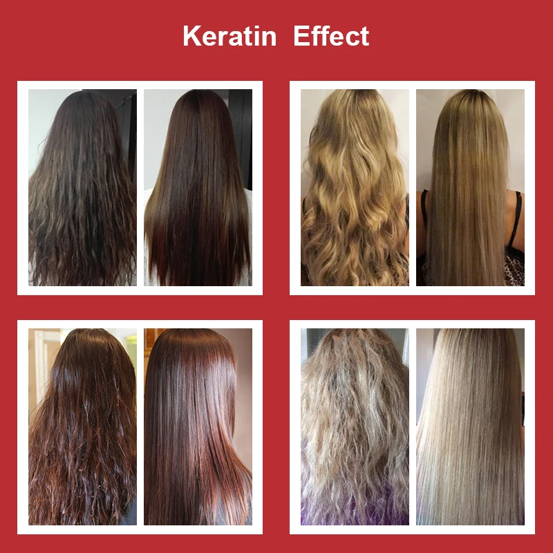 PURC Brazilian Keratin Hair Treatment Formalin Professional Straightening Smoothing Curly Hair Frizz Dry Repair Cream Hair Care