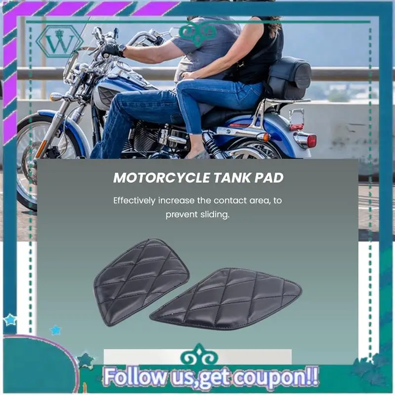 

AA92-Motorcycle Tank Sticker Retro Motorbike Tank Protection Vintage Decoration Cafe Racer Style Knee Grip Moto Tank Pad