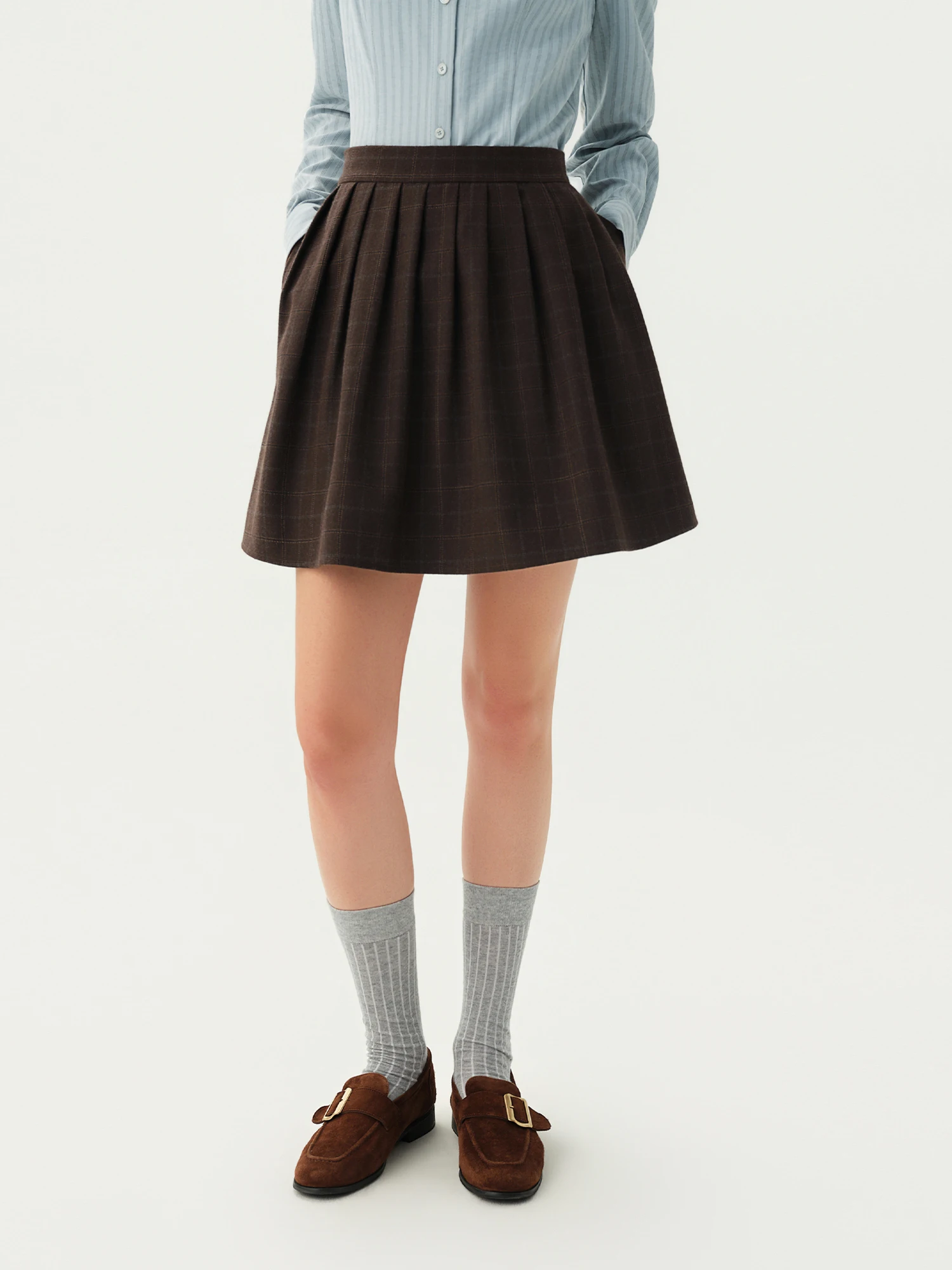 طقم نسائي من قطعتين من DUSHU ب - مراجعة Wool Coat Peacoat وسعره