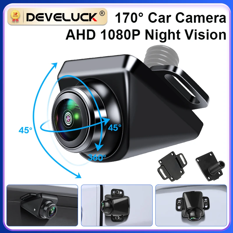 

AHD 170° Rear View Camera 1920x1080P CVBS Night Vision Fisheye Lens Car Reverse Camera IP68 Waterproof 12V Backup Parking Cam