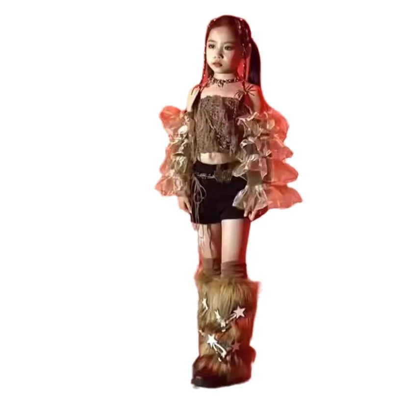 

Girls Jazz Clothing Dune Wasteland Kids Jazz Hip Hop Girl Group Walk Show Street Dance Kids Trend Clothing