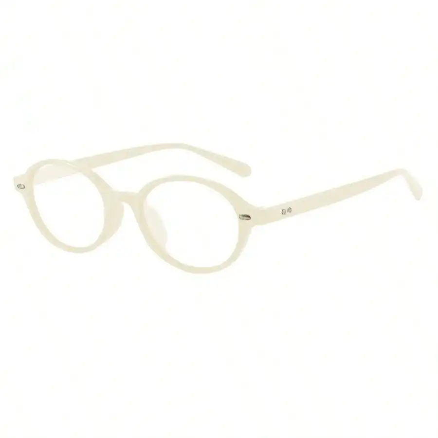 1 Piece of Women's Geek Wind Anti-Blue Glasses, American Retro Y2K Style, Oval Small Frame, Fashionable Butterfly Pattern No Degree Glasses, Suitable for Reading, Using Mobile Phones and Back to School Season. view 4