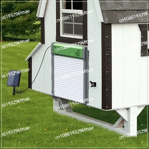 Solar Remote Control Automatic Light-sensitive Chicken Coop Door Automatic Rolling Shutter Door Pet Household Chicken Coop Door