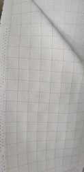 100% cotton 14CT with orange yellow  cross stitch fabric, white full roll package, 50*50cm