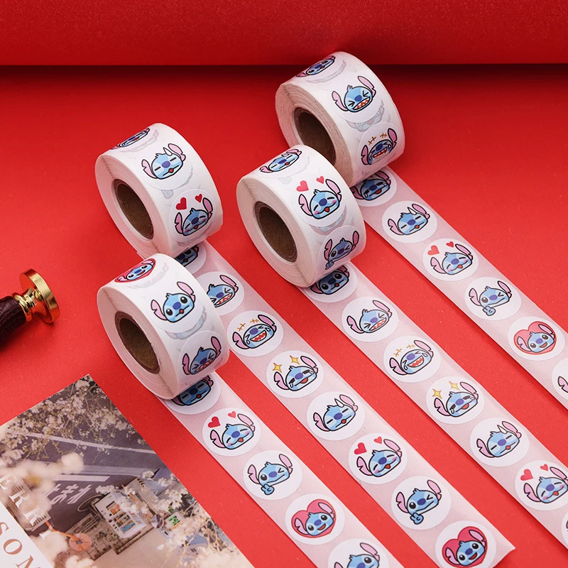 10Roll/lot Kawaii Disney Stitch Sealing Stickers Cute Scrapbooking DIY Diary Decorative Sticker Office School Supplies Kids Gift