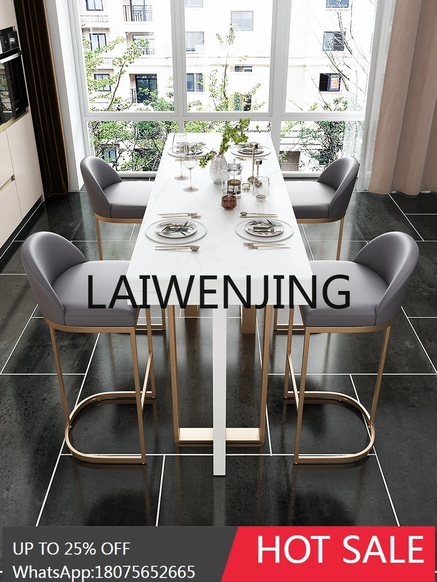 RWJ Home Balcony High-Leg Table and Chair Living Room Wall Bar Dining Table Integrated