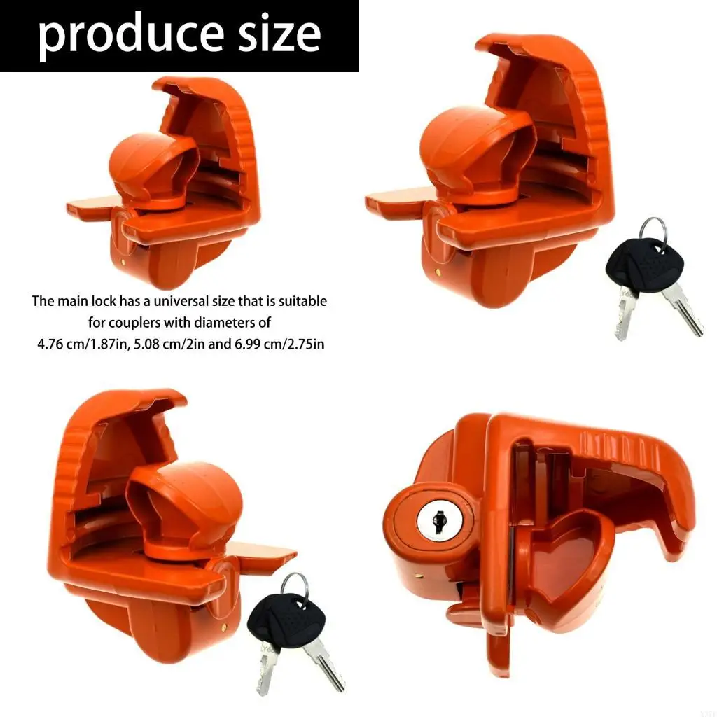 

Flexible Vehicle Security Lock For Caravans Truck Trailer Coupler Anti Corrosion X37F