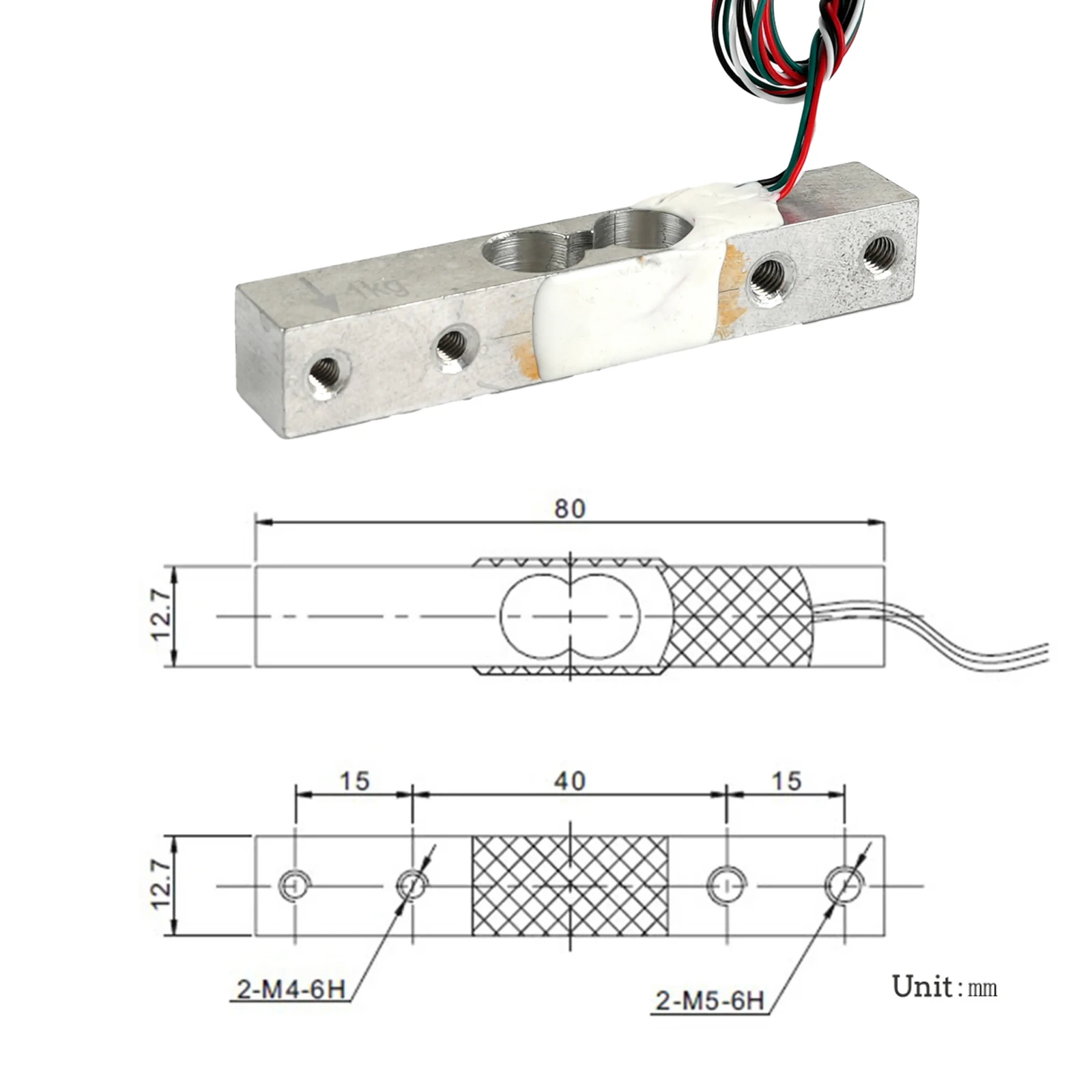 YZC-133 Portable Weighing Sensor 1KG 2KG 3KG 5KG 10KG 20KG Weight Sensor Load Cell HX711 AD Module for Arduino Electronic Scale