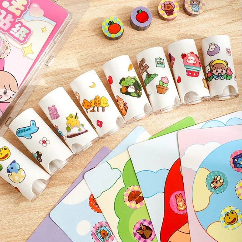 Fun-to-use Reward Stamps Toy for Kids; Durable Color Stickers for Books and Desks